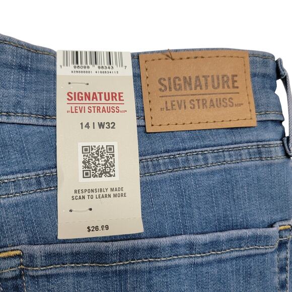 NWT Levi Strauss Womens Signature High-Rise Straight Shaping Jeans Size 14 - Picture 4 of 9